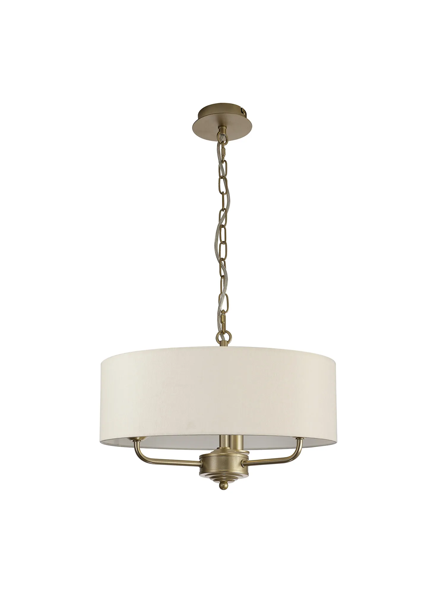 Banyan 45cm 3 Light Pendant Champagne Gold, Nude Beige/Moonlight DK0953  Deco Banyan CG NU